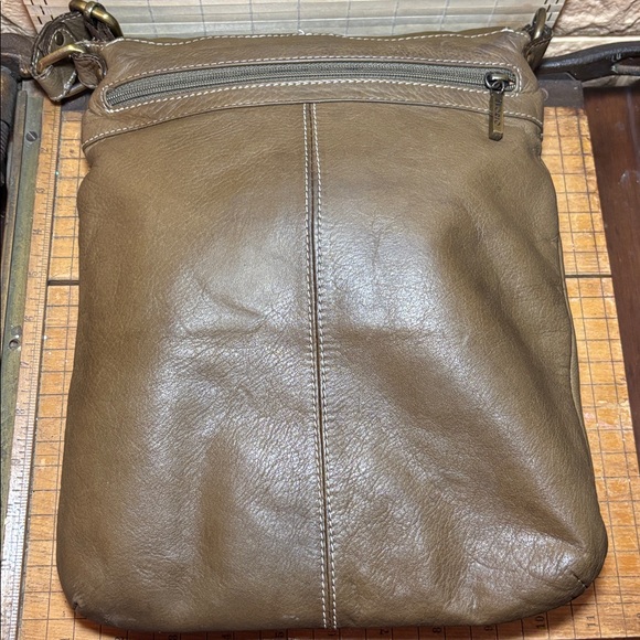 Avorio Italy Leather Crossbody Bag Tan Festival Messenger w Bosca Italian Wallet - Picture 6 of 17